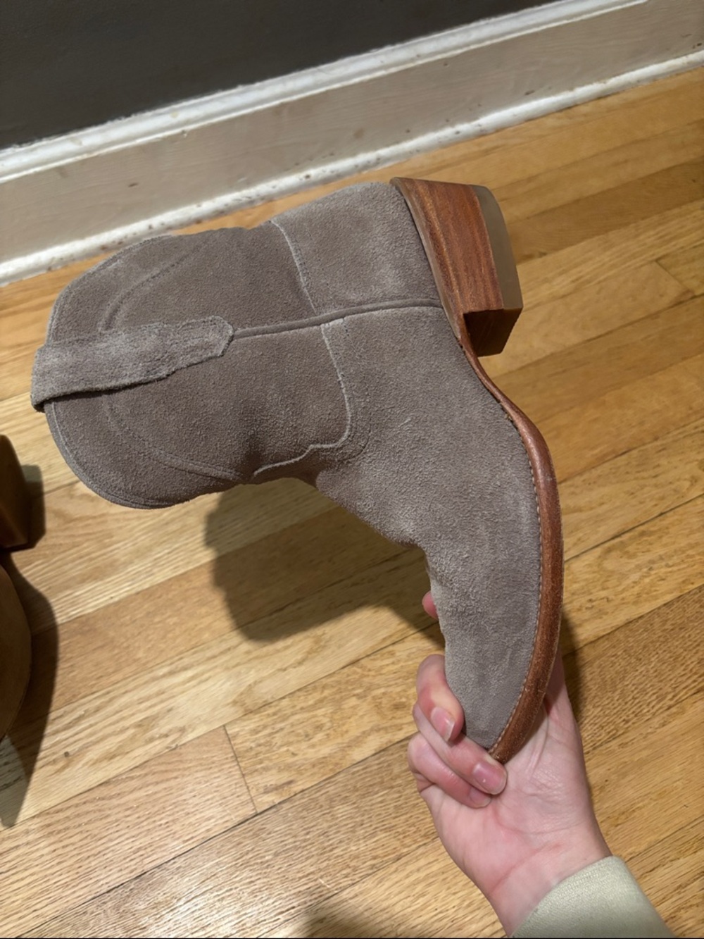TECOVAS suede leather cowboy booties - Picture 4 of 16